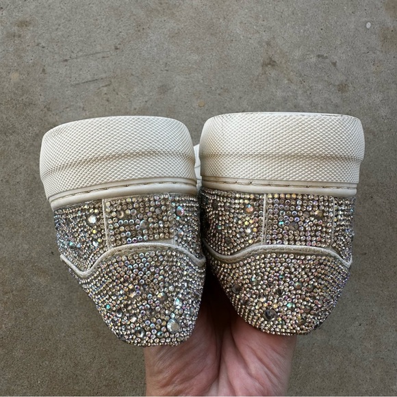 Betsey Johnson Suton Lace-Up Rhinestone Platform Sneakers Women’s Size 8.5 - Picture 6 of 13